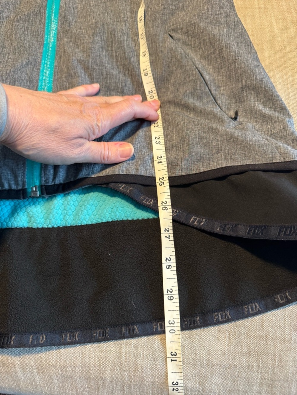 Fox Teal and Gray Hooded Jacket - Picture 7 of 7